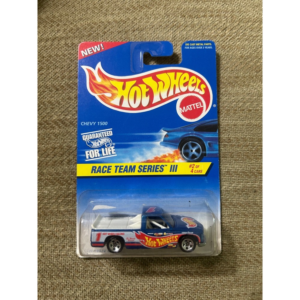 Hot Wheels Chevy 1500‎ Race Team Series III Blue Pickup Truck Collector 534 1996